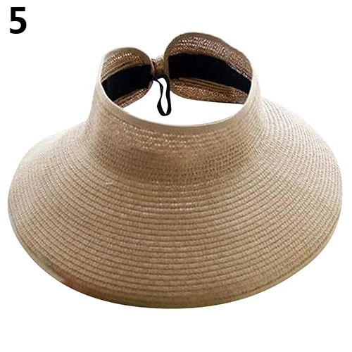 Летняя женская пляжная Солнцезащитная шляпа с козырьком складывающаяся модная