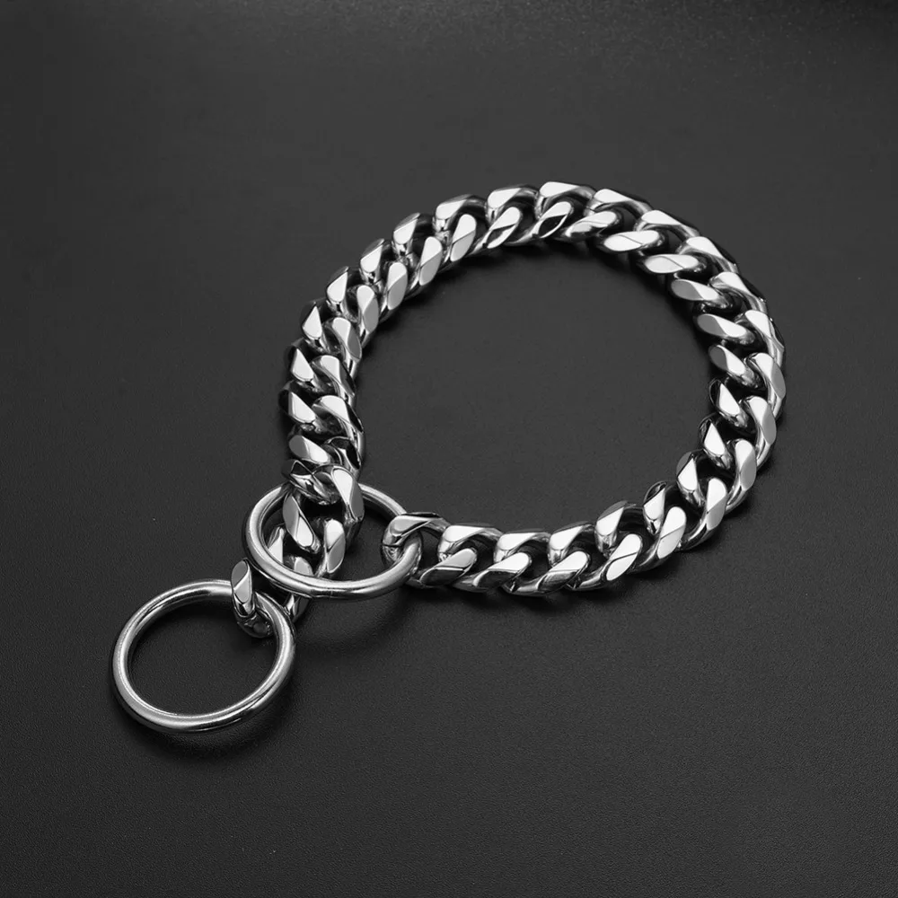 Цепочка Из Нержавеющей Стали 316L для собак чокер с кубинским панцирным плетением