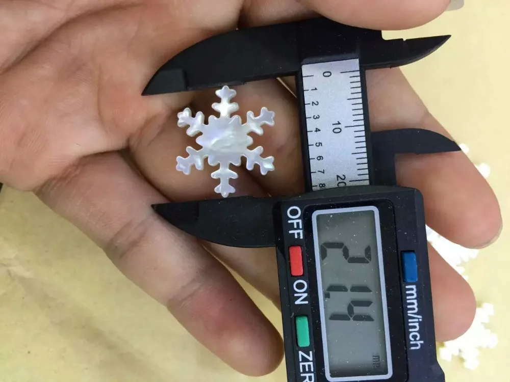 20 шт./лот 21 мм Природный Снежинка с Mother Of Pearl В виде ракушки СС Белый перламутр