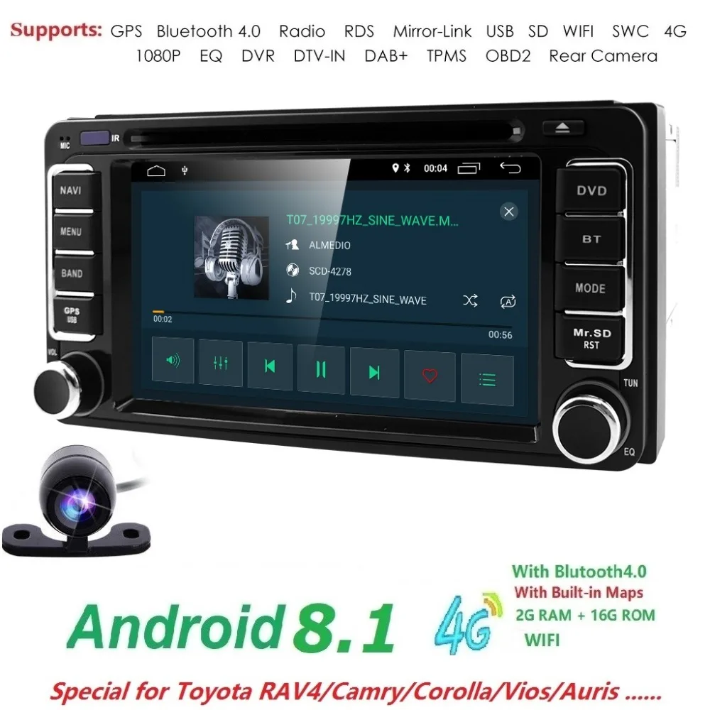 2 Гб ОЗУ 16 ПЗУ Android 8 1 автомобильный DVD мультимедийный GPS радио для старой Toyota Crown