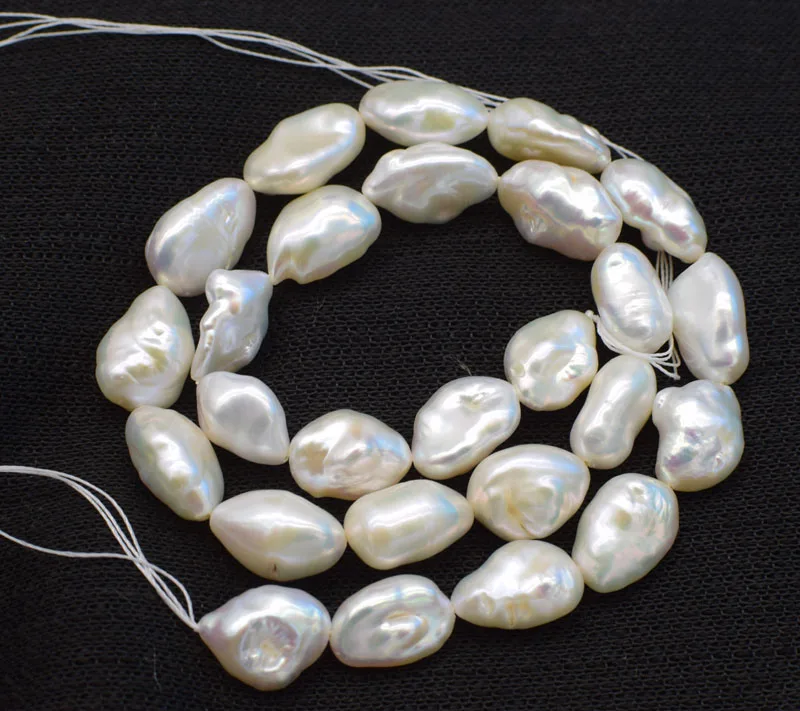 Бусины реборн Кеши из пресноводного жемчуга, 13-16 мм, 14 дюймов