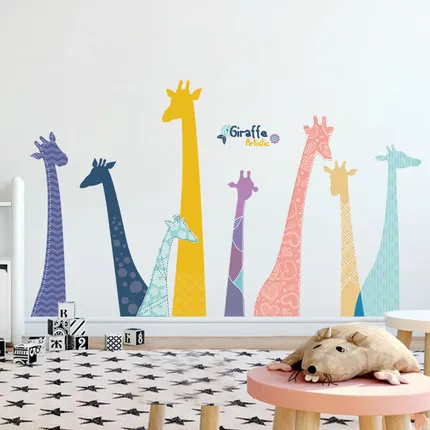 

110*182 см Жираф креативный Детский Настенный стикер DIY мультфильм животное детская комната настенные наклейки клей плакат обои