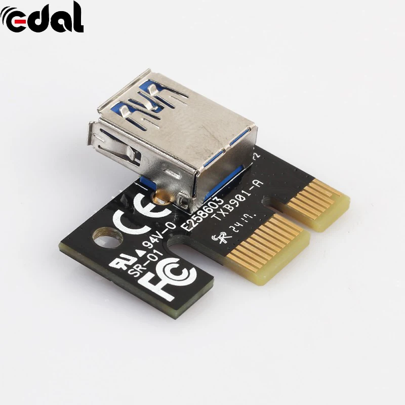 Super stable PCI-E PCI E Express 1x to 16x graphics Card Riser Extender Adapter VER006 For Bitcoin BTC Miner Machine 60cm |