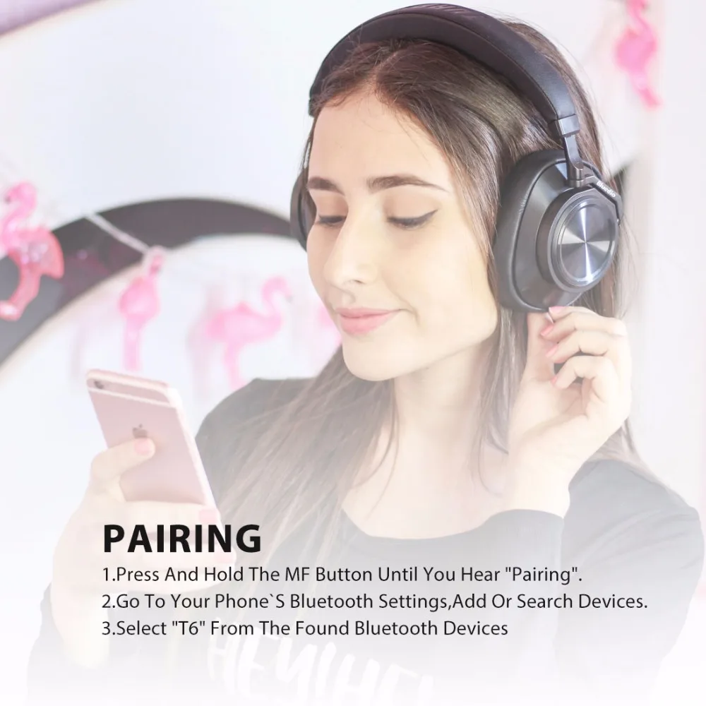 Bluedio T6 активные наушники с шумоподавлением Беспроводная bluetooth гарнитура