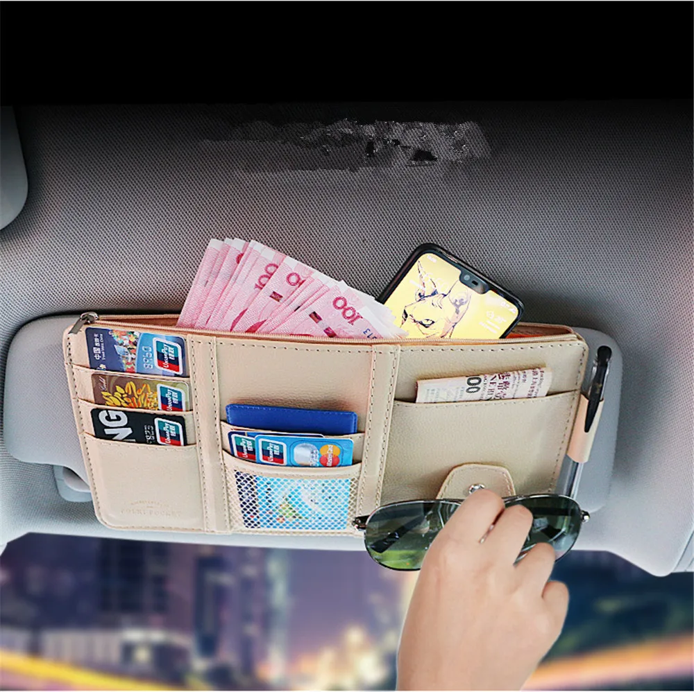 Универсальный автомобильный Автомобильный Органайзер с козырьком держатель из