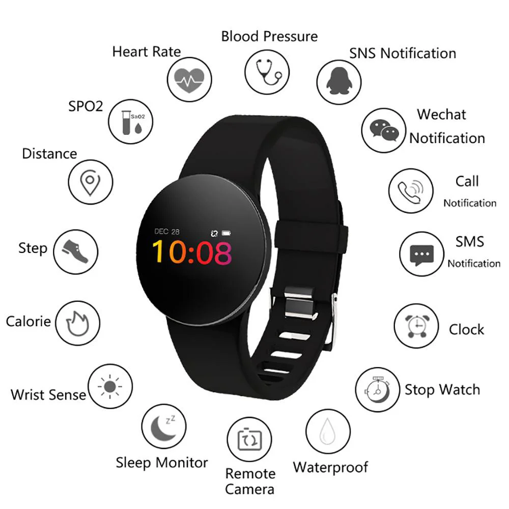 

Smart Watch Men Bluetooth Digital Watch Sport Fitness Pedometer Waterproof Calorie Heart Rate New reloj hombre Smart Watch Women
