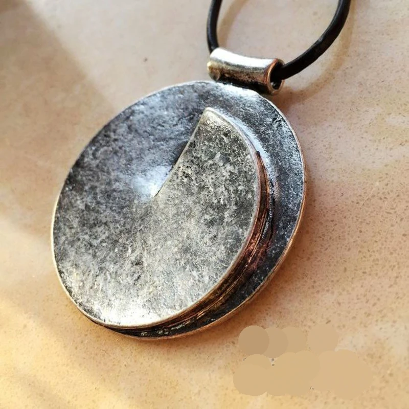 New Vintage Round Alloy Black Leather Pendant Necklace | Украшения и аксессуары