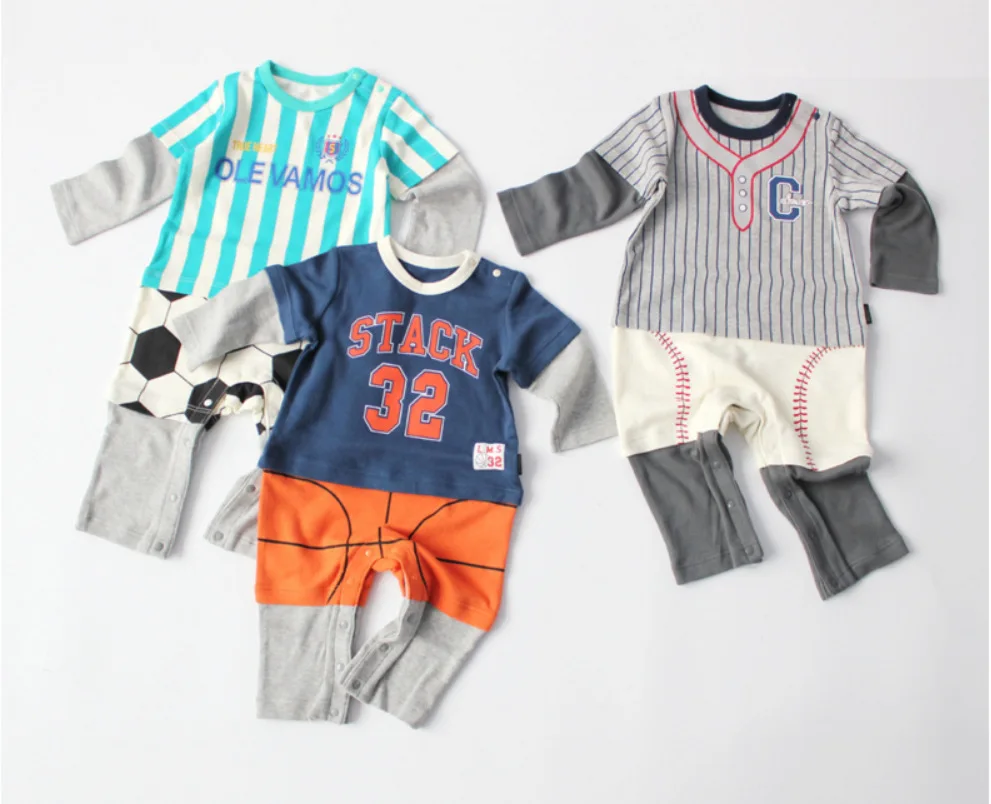 Осенний детский спортивный комбинезон с длинными рукавами для мальчиков и