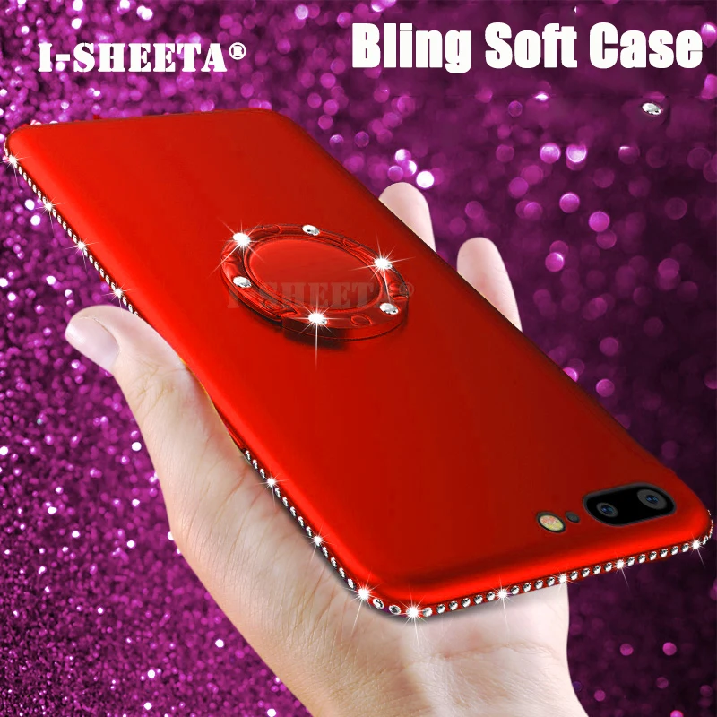 3D Алмазный блестящий чехол для iPhone 6 6s Plus 6Plus со стразами Блестящий Мягкий ТПУ