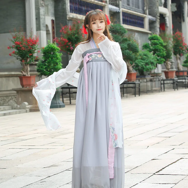 Традиционный костюм ханьфу в китайском стиле для весны и осени взрослых