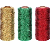 20pcs bakers twine metallic gold shimmer 110yardspool party decorating favorsgift wrapping foil silver twine red green