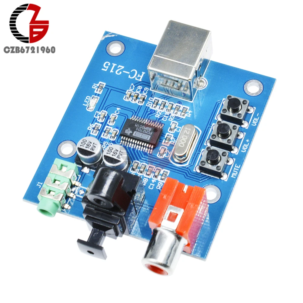 PCM2704 USB DAC to S/PDIF звуковая карта декодер плата 3 5 мм выход F/PC 2 канальный аналоговый
