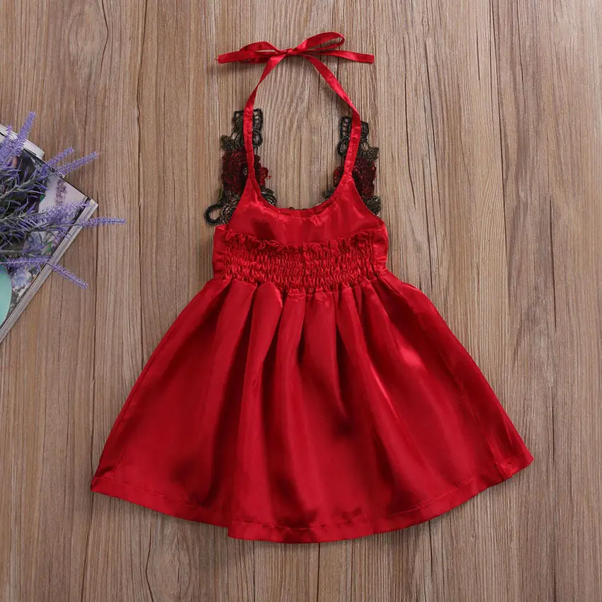 Toddler Kids Baby Girls Flowers Party Dress Formal Dresses Cute 3D Rose Princess Clothes Summer 6M-5T | Детская одежда и обувь