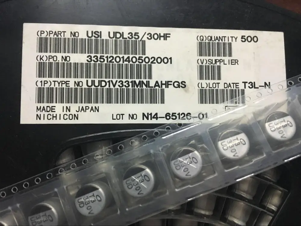 

Original new 100% UUD1V331MNL1GS 35V330UF 10x10 high frequency and low resistance SMD electrolysis capacitor (Inductor)
