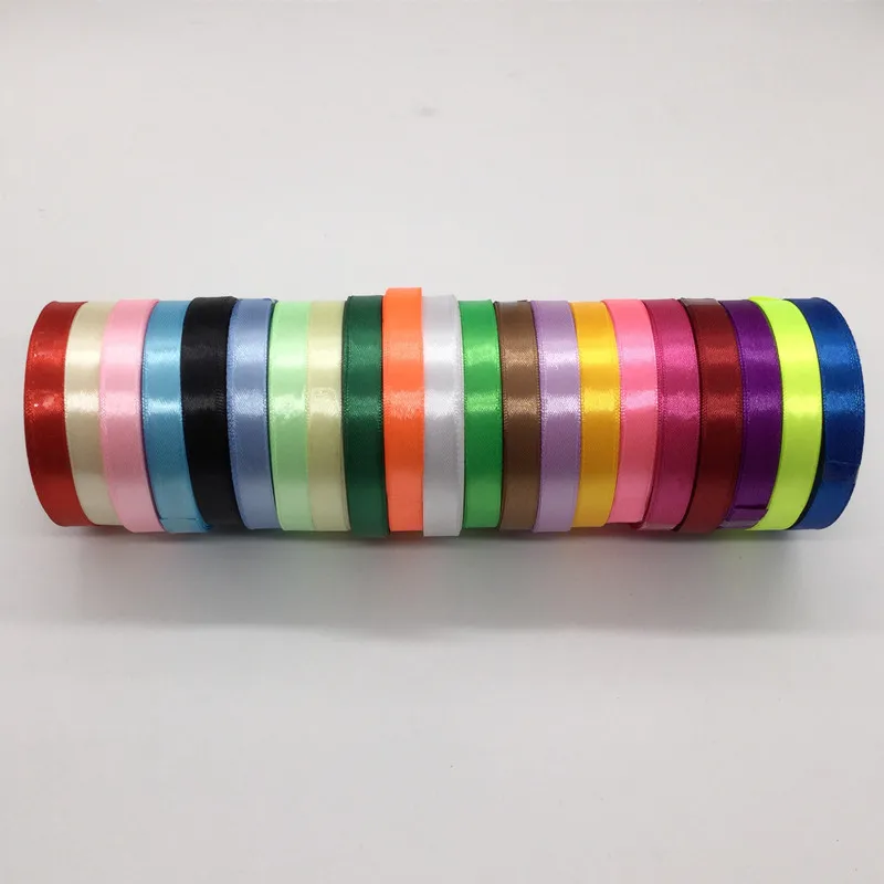 12 мм ширина 25 ярдов/22 метра длинная шелковая атласная лента проволока для