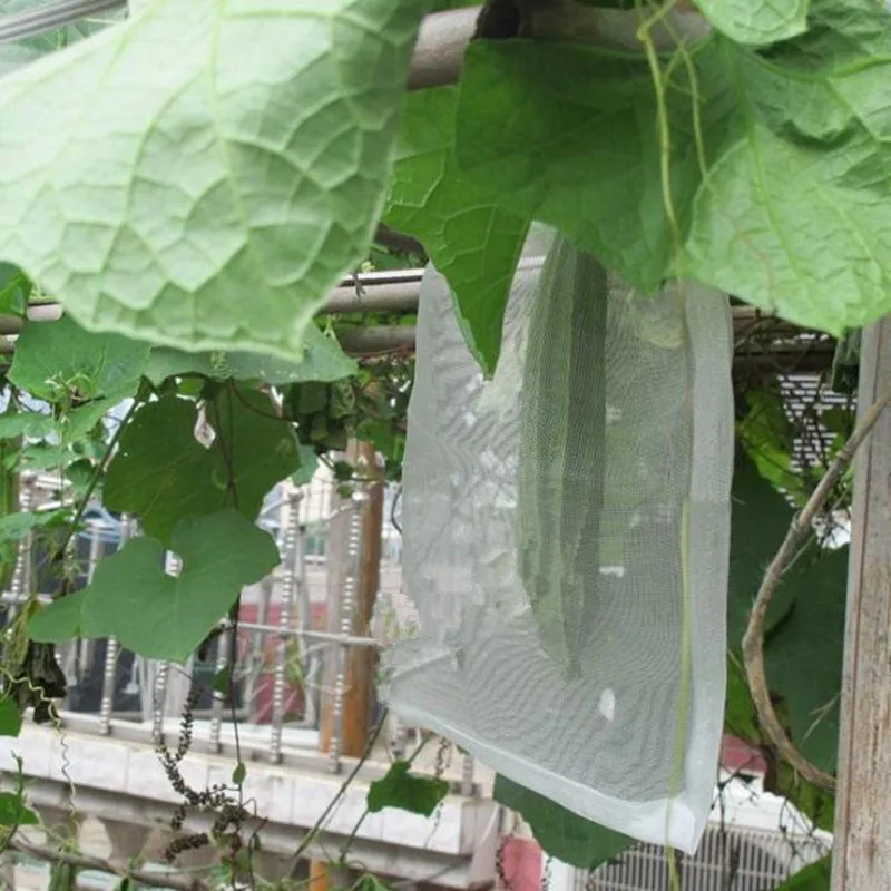 

2pcs L:105-140cm Big Size 40Mesh Nylon Net Bag Vegetable Plants Fruit Protection Cover Food Storage Bag Fish Net Bag