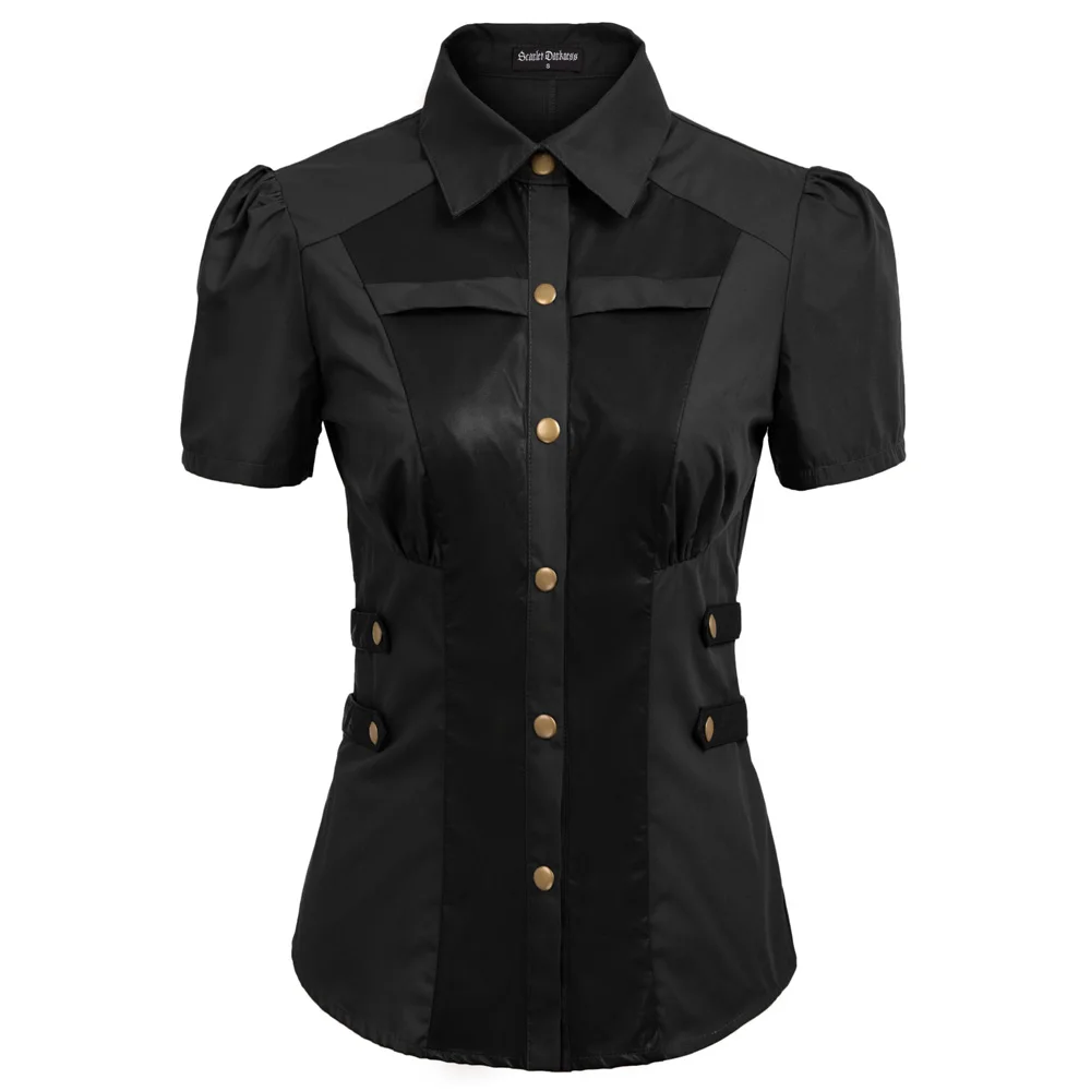 Женская рубашка в винтажном стиле Ретро стиль Офисная блузка Ренессанс стимпанк