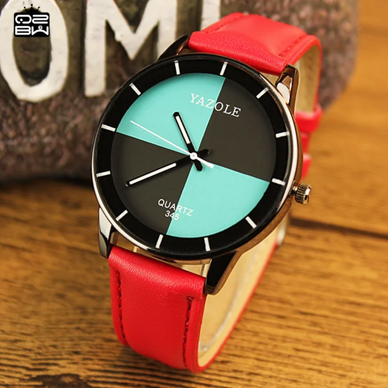 Yazole часы женщины водонепроницаемые кожаный вахта женские леди montre роковой relógio