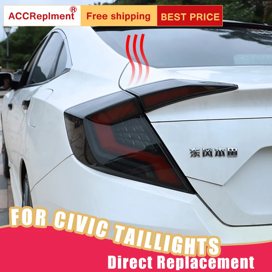 Новый светодиодный фонарь светильник s в сборе для Honda Civic 2016-2019 задний стоп-сигнал