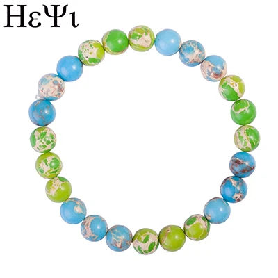 Новинка 2019 модные браслеты HEYI из натуральных полудрагоценных камней для