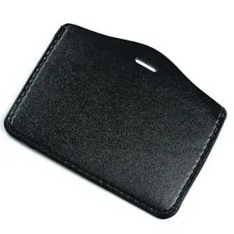 10 шт. горизонтальный стиль черный кожаный держатель для карт визитница со слотом