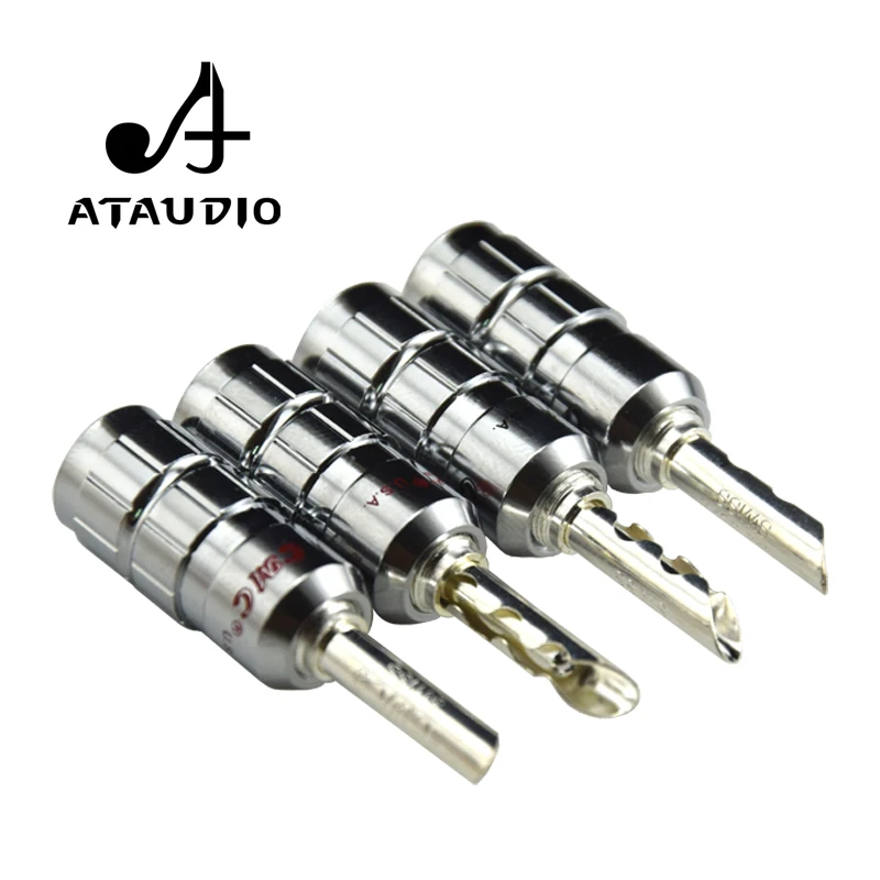 8 шт. разъем типа банан ATAUDIO Hifi CMC с посеребренным покрытием Hi-end для кабеля