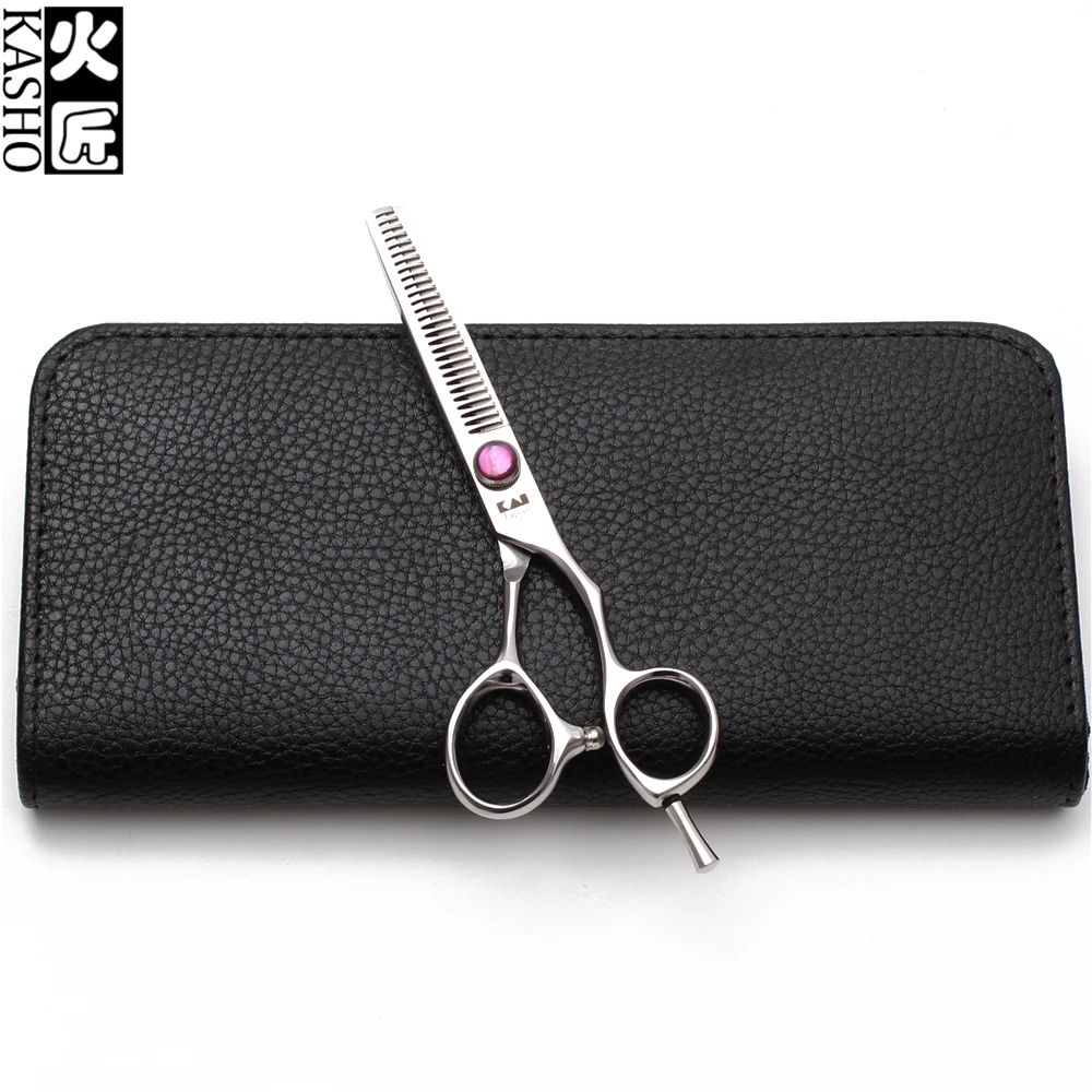 H9014 6 &quot17 5 см Япония 440C Kasho Парикмахерские ножницы филировочные Профессиональные