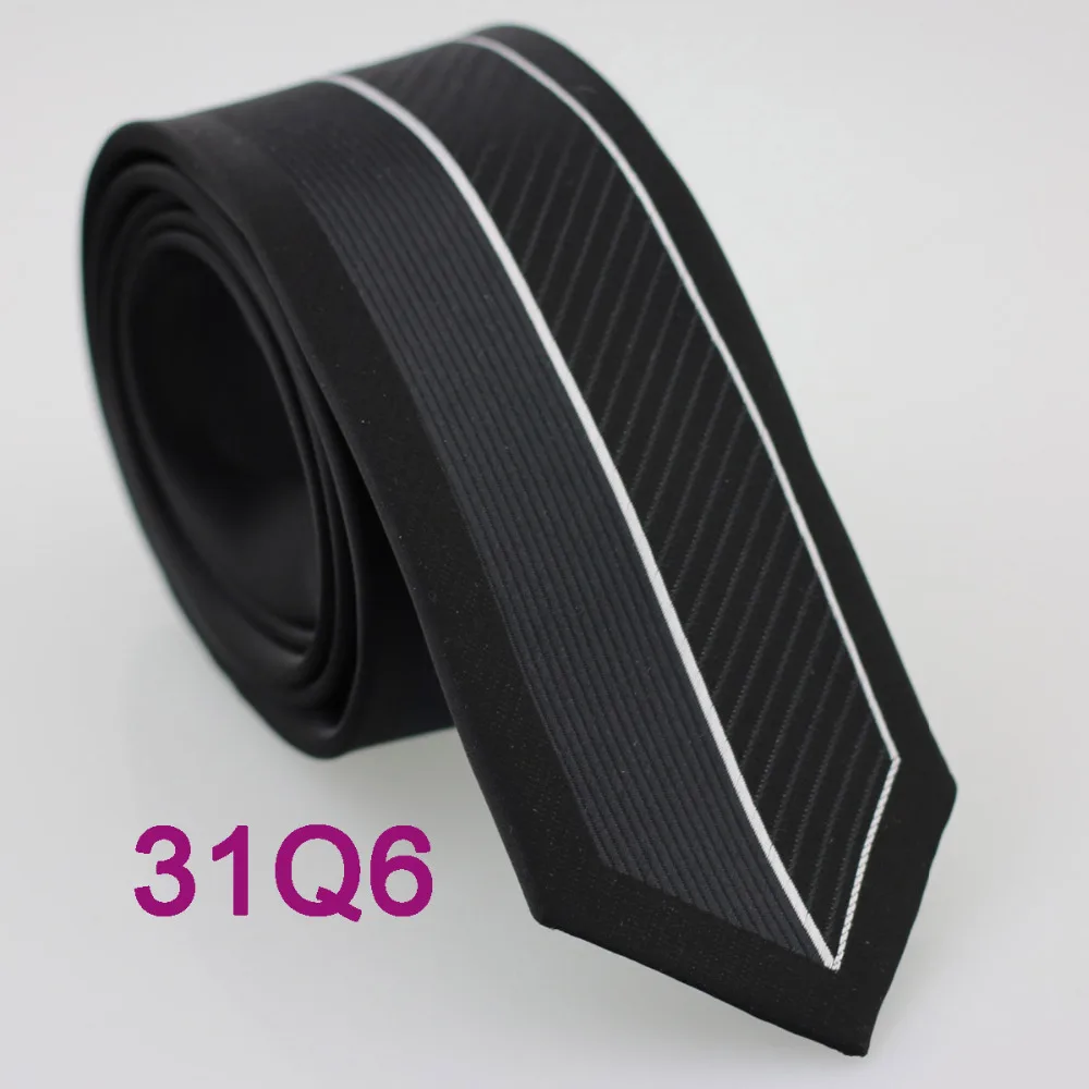 Мужские галстуки ручной работы YIBEI Coachella обтягивающие черные белые диагональные