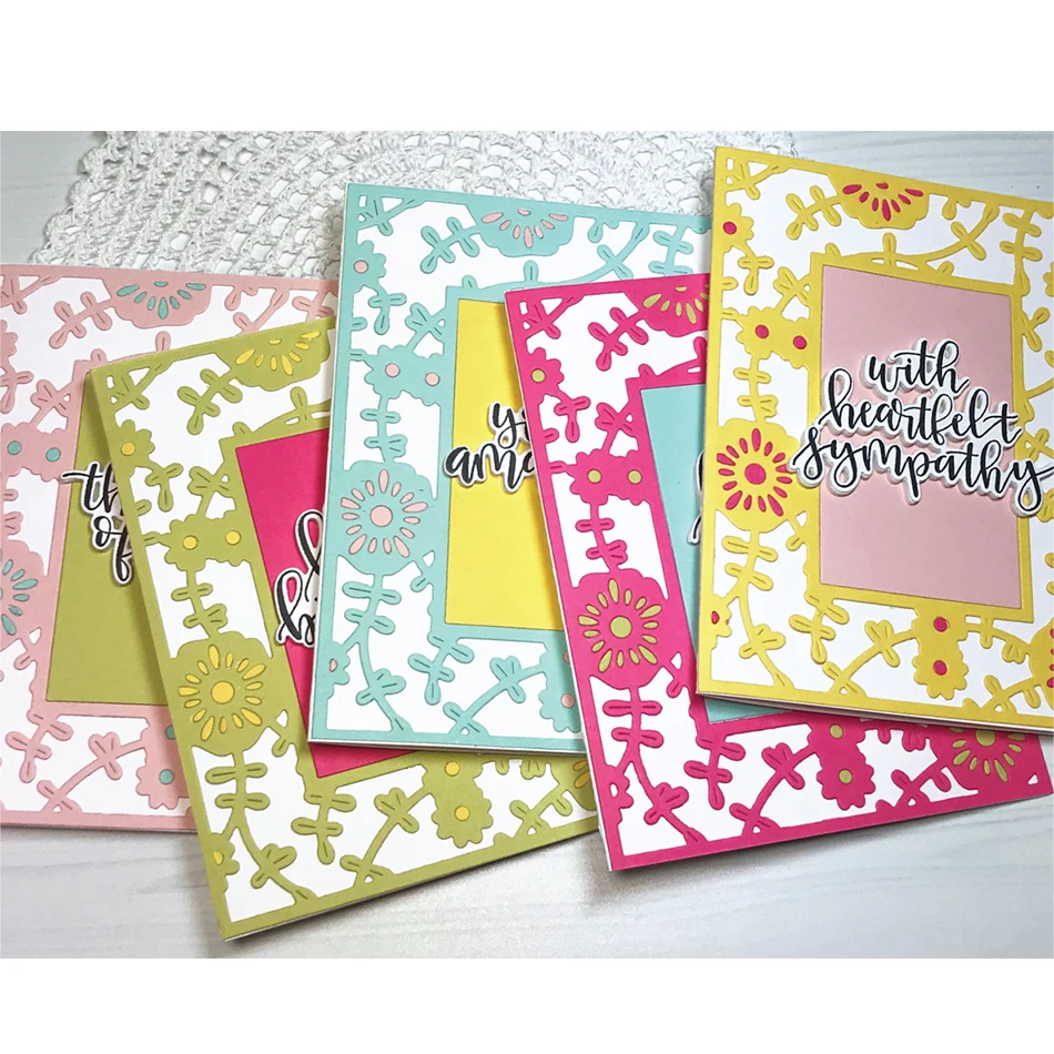 Распродажа! Цветущая рамка для цветов металлические резные штампы трафарет с