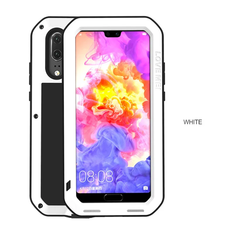 Металлический Чехол Love Mei для Huawei P20 Pro мощный алюминиевый ударопрочный