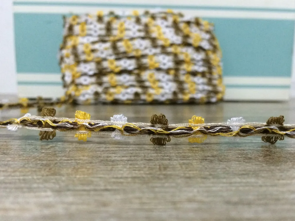 2014 Новые цветные мини-цветы тканые жаккардовые хлопковые ленты 10 ярдов/Комплект 0