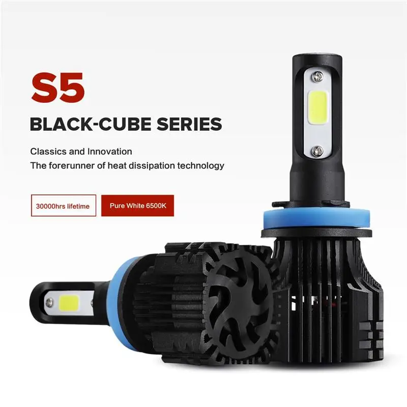 Oslamp моноблочные светодиодные чипы 72 W фары для H11 светодиодный фар 8000LM