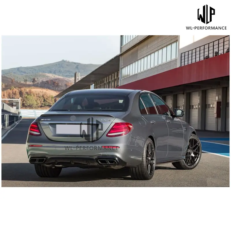 W213 E класс высокое качество PP задний диффузор для губ с выхлопными наконечниками 4