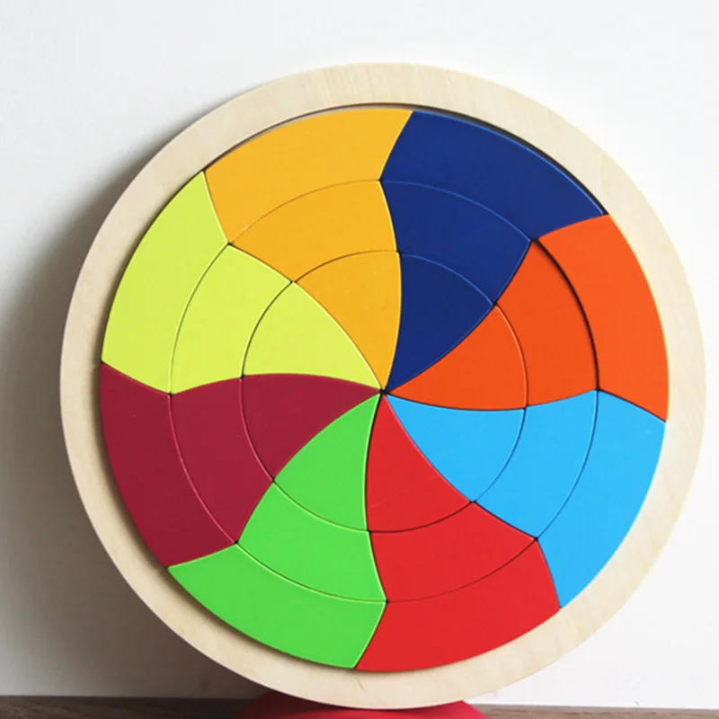 Обучающая доска Монтессори деревянные строительные блоки в форме радуги|Блочные