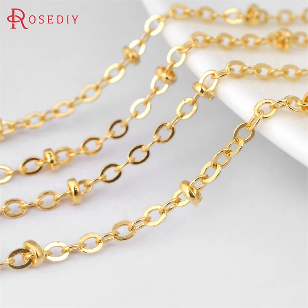Оптовая продажа медных цепочек золотого цвета шириной 2 мм аксессуары для бусин