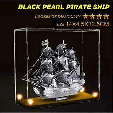 Piececool Нотр-Дам де Пари Сиднейский оперный дом Парижская башня 3D металлическая сборка архитектурная модель головоломка креативные детские игрушки - Цвет: Black pearl pirate s