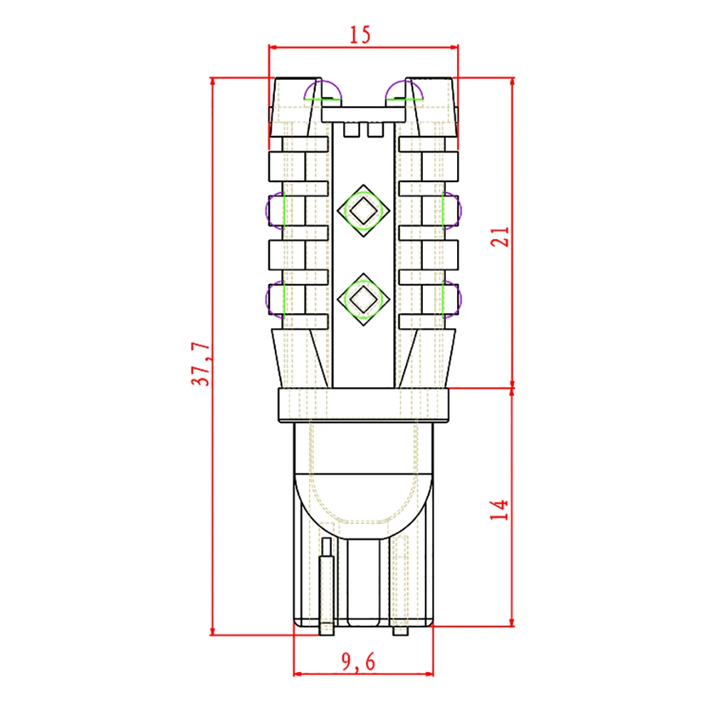 10 шт. 2400Lm W16W T15 921 912 Canbus OBC Error Free автомобильные лампочки 12LED 2525smd с объективом резервного копирования свет обратный конец Лампа 6000 K