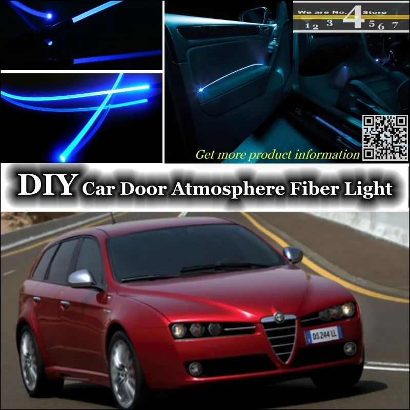 

For Alfa Romeo 164 / 168 AR interior Ambient Light Tuning Atmosphere Fiber Optic Band Lights Inside Door Panel illumination