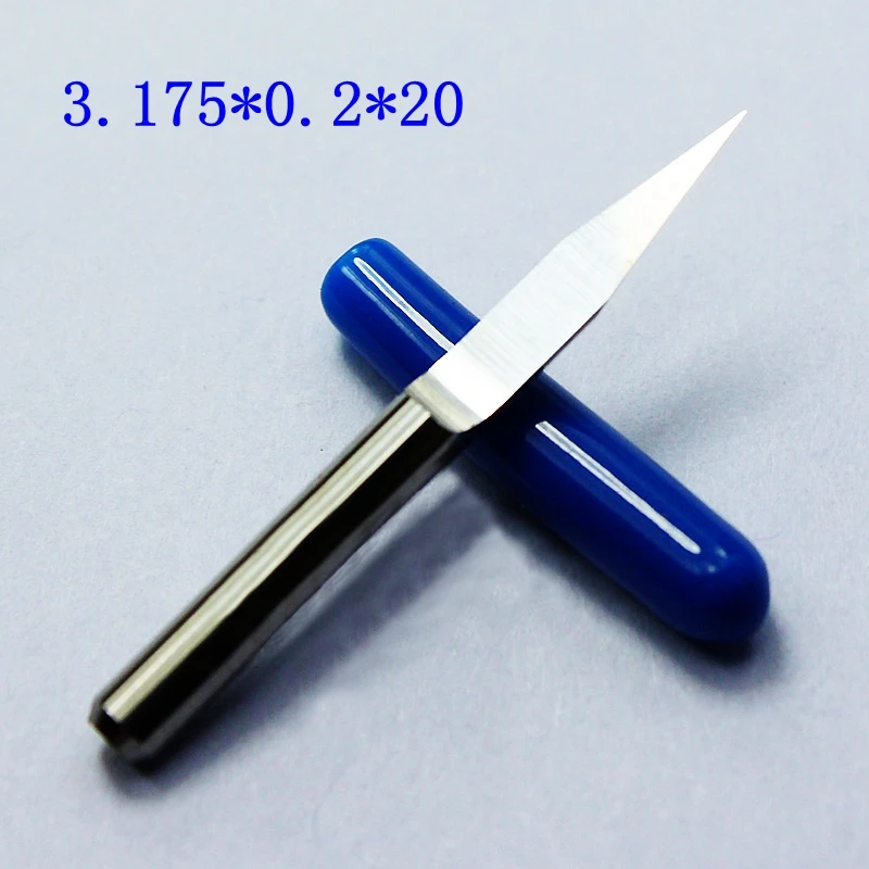 

Фрезы гравировальные с плоским дном, 3,175*0,2 мм, 10 шт.