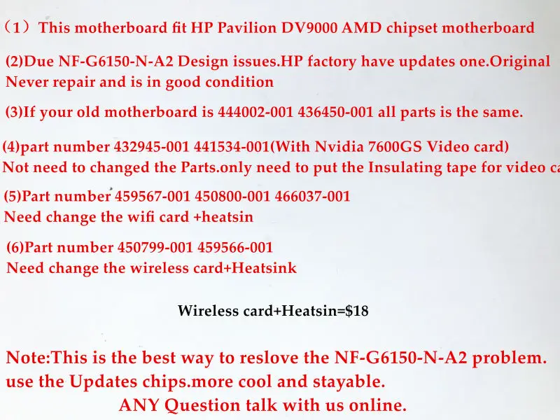 Оригинальная материнская плата для ноутбука HP Pavilion DV9000 DV9500 DV9700 AMD Socket S1 444002 001 436450