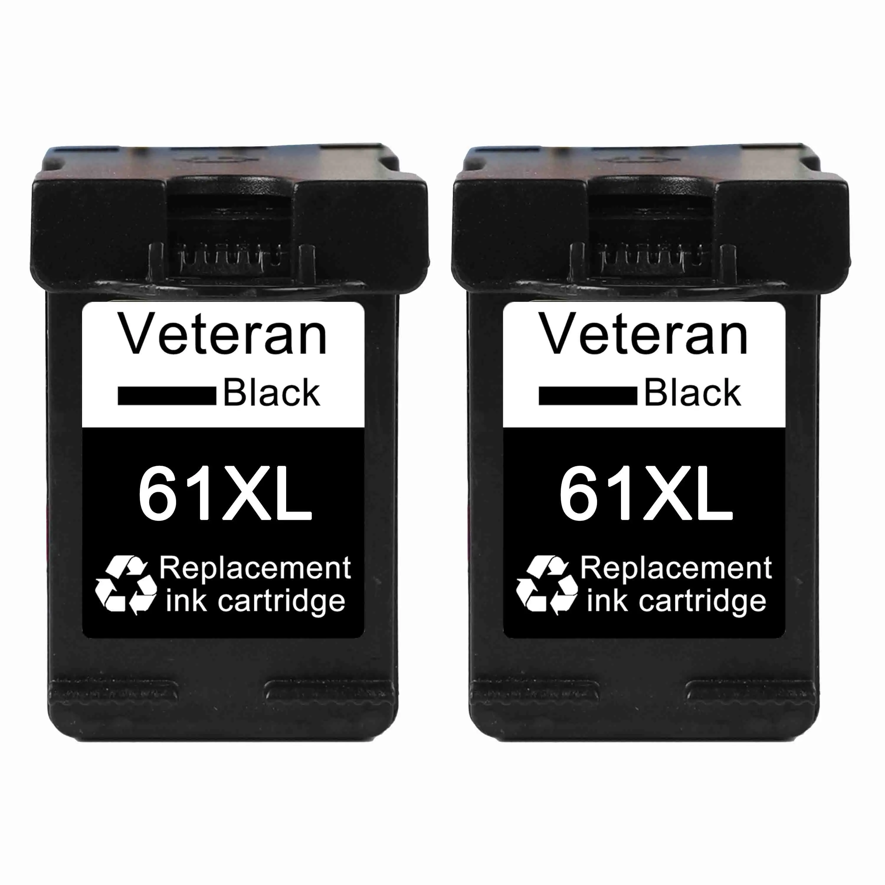 2x 61XL Black Ветеран 61XL Замена для hp 61xl чернильный картридж hp 61 для Officejet 2620 2624 4630 4631 4632 4634 4635 4636 5534 5539 принтер - Цвет: 2x 61XL Black