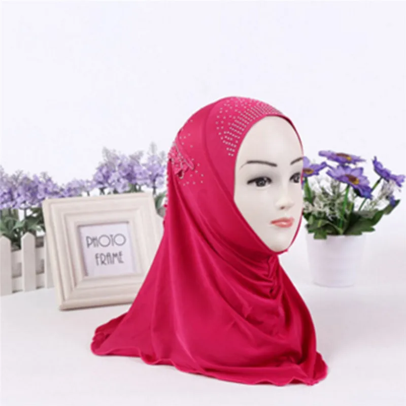 

Imixlot высококачественный кристаллический однотонный мусульманский хиджаб шарф для детей шаль головная повязка шарфы 11 цветов s