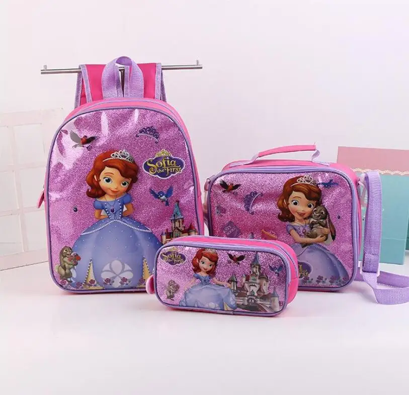 New Cartoon Kids Princess Elsa and Sofia Schoolbag Cute Girls Lovely Snow white School Bag Doll Kindergarten Backpacks | Багаж и сумки