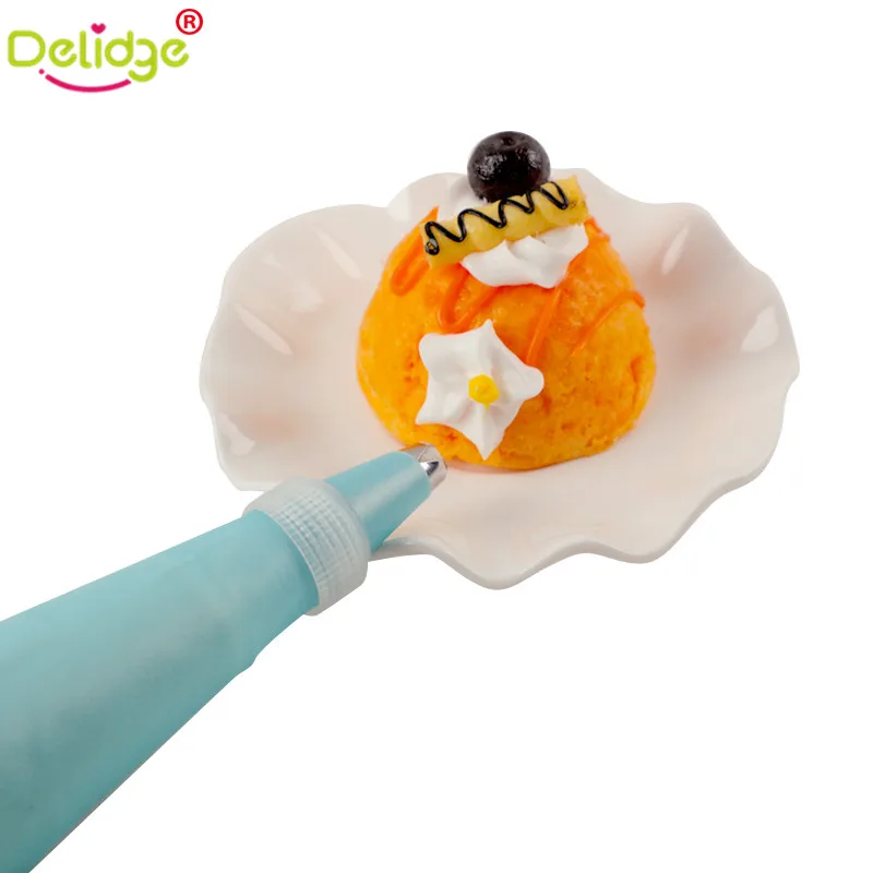 Delidge/1 комплект, набор наконечников для украшения торта, 6 насадок+ 1 пакет+ 1 конвертер, кондитерский Набор для глазури, крема, выпечки, инструмент для украшения торта