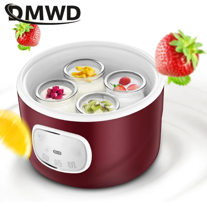 DMWD Автоматическая электрическая Йогуртница сделай сам Natto реальный Rive