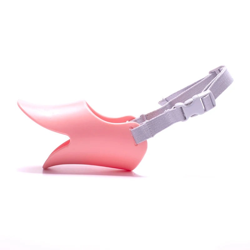 Pink HE Duck силиконовая намордник для собаки милый утиный рот дизайн намордник против лая, укусов против укусов маски против укусов для собак и кошек маски для домашних животных продукты - Цвет: Pink