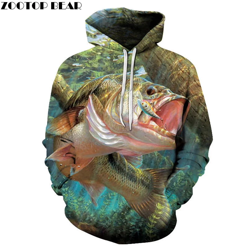 

New Print Hoodies Men 3d funny fish women Anime MaleSweatshirts Pullover Tracksuits Drop Ship ZOOTOP BEAR Brand Summer
