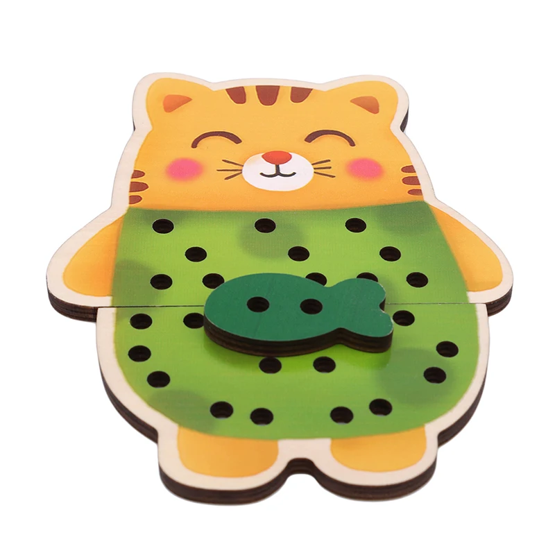 Детское образование деревянная настольная игрушка-Танграм головоломка игра