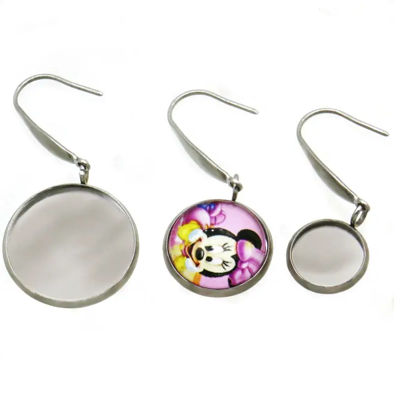 Клипсы из нержавеющей стали крючки серьги основа круглый гладкий ободок