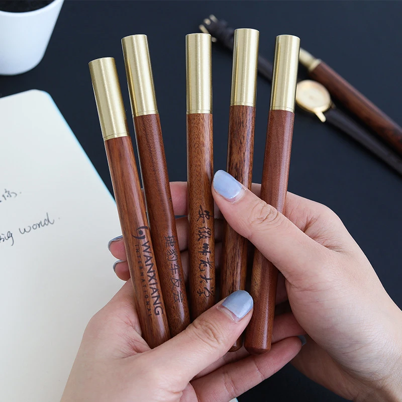 Винтажные шариковые ручки из сандалового дерева роскошные для офиса школы